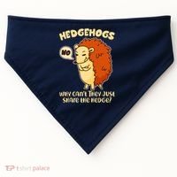 Cute Funny Hedgehogs Why Can't They Just Share the Hedge? USA-Made Doggie Bandana thumb 0