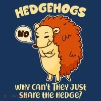 Cute Funny Hedgehogs Why Can't They Just Share the Hedge? Hoodie thumb 2