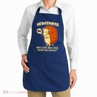 Cute Funny Hedgehogs Why Can't They Just Share the Hedge? Apron thumb 2