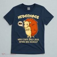 Cute Funny Hedgehogs Why Can't They Just Share the Hedge? T-Shirt thumb 5