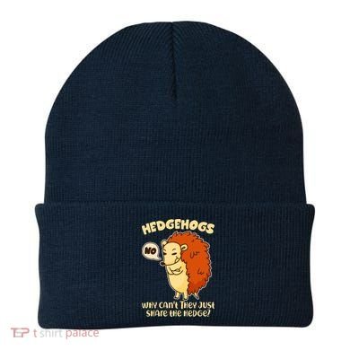 Cute Funny Hedgehogs Why Can't They Just Share the Hedge? Beanie