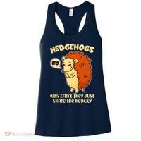 Cute Funny Hedgehogs Why Can't They Just Share the Hedge? Women's Tank Top thumb 0