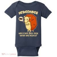 Cute Funny Hedgehogs Why Can't They Just Share the Hedge? Baby Bodysuit thumb 0
