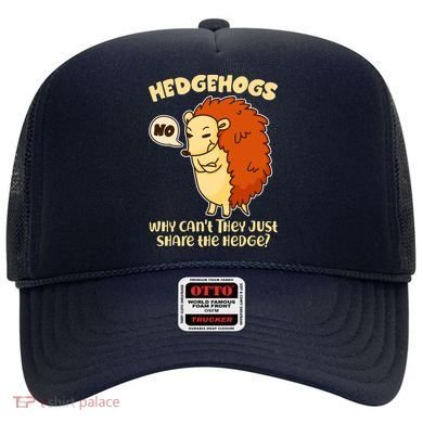 Cute Funny Hedgehogs Why Can't They Just Share the Hedge? Hat
