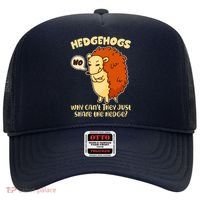 Cute Funny Hedgehogs Why Can't They Just Share the Hedge? Hat thumb 0