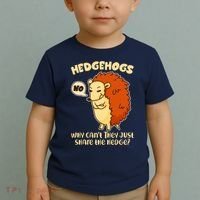 Cute Funny Hedgehogs Why Can't They Just Share the Hedge? Toddler T-Shirt thumb 2