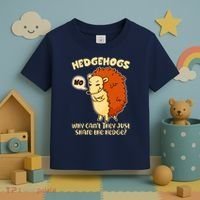 Cute Funny Hedgehogs Why Can't They Just Share the Hedge? Toddler T-Shirt thumb 3