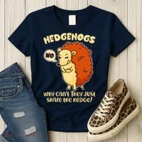 Cute Funny Hedgehogs Why Can't They Just Share the Hedge? Women's T-Shirt thumb 3
