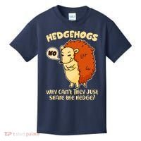 Cute Funny Hedgehogs Why Can't They Just Share the Hedge? Kids T-Shirt thumb 0