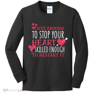 Cute Funny Nurse Meme Kids Long Sleeve Shirt