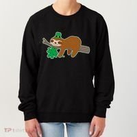 Cute Funny St Patrick's Day Sloth Women's Sweatshirt thumb 0