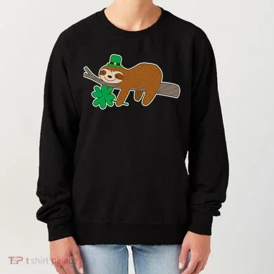 Cute Funny St Patrick's Day Sloth Women's Sweatshirt