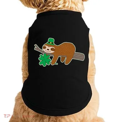 Cute Funny St Patrick's Day Sloth Doggie Tank