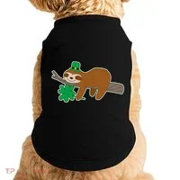 Cute Funny St Patrick's Day Sloth Doggie Tank thumb 0