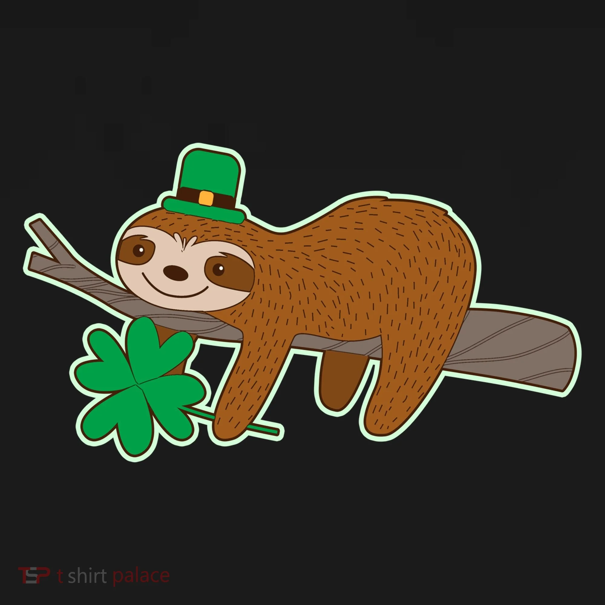 Cute Funny St Patrick's Day Sloth Doggie Tank