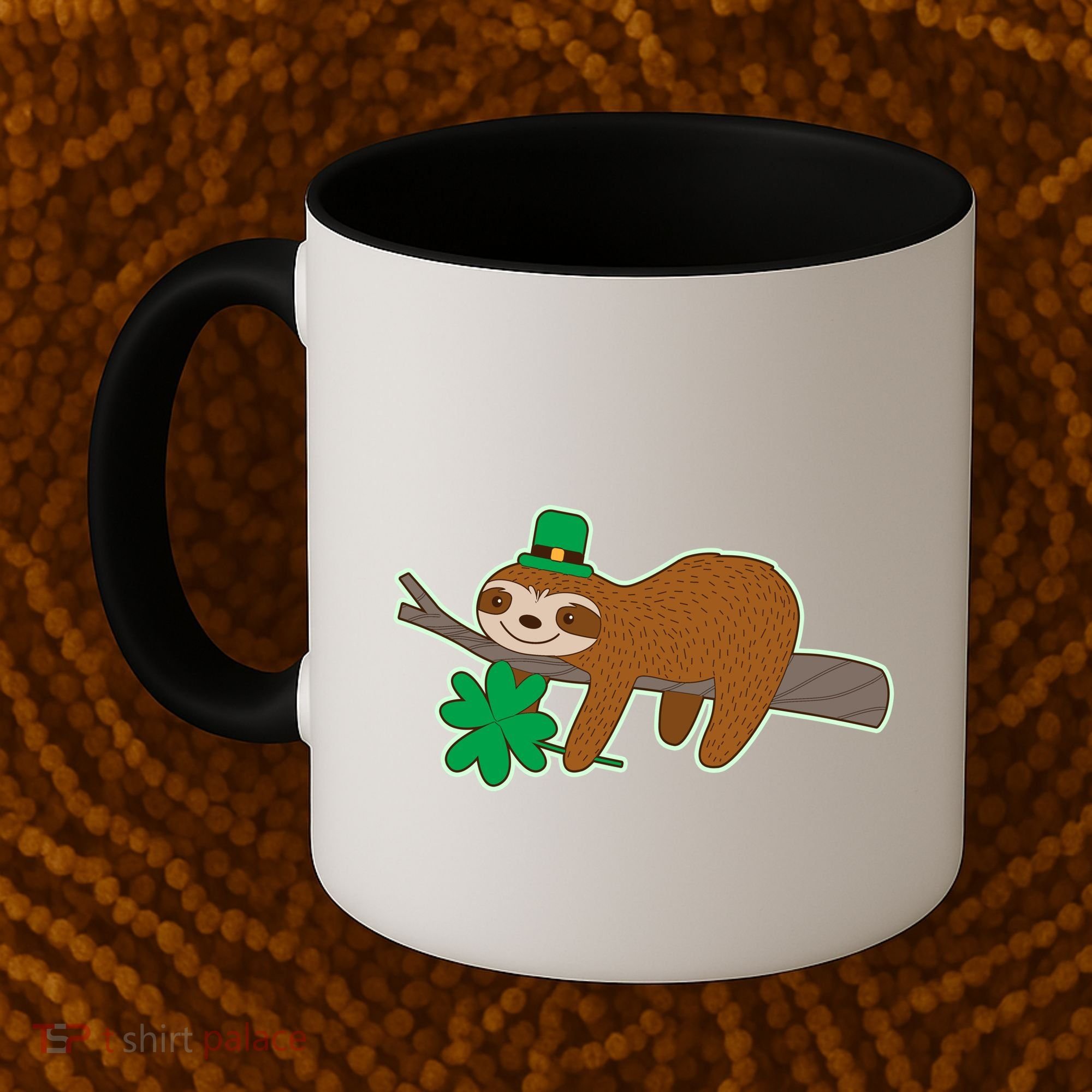 Cute Funny St Patrick's Day Sloth Coffee Mug
