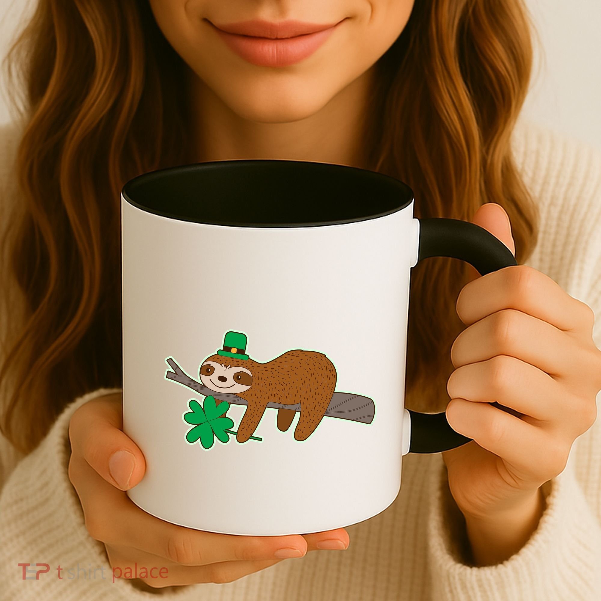 Cute Funny St Patrick's Day Sloth Coffee Mug