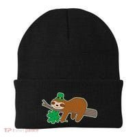 Cute Funny St Patrick's Day Sloth Beanie thumb 0