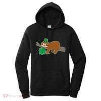 Cute Funny St Patrick's Day Sloth Women's Hoodie thumb 0