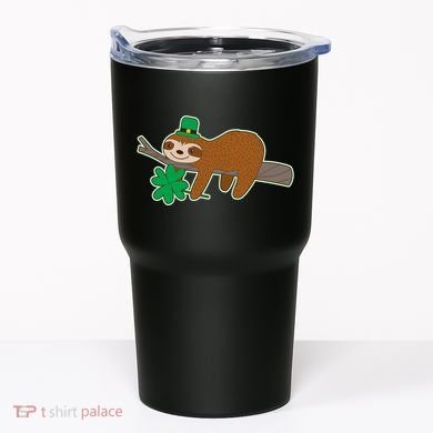 Cute Funny St Patrick's Day Sloth Tumbler