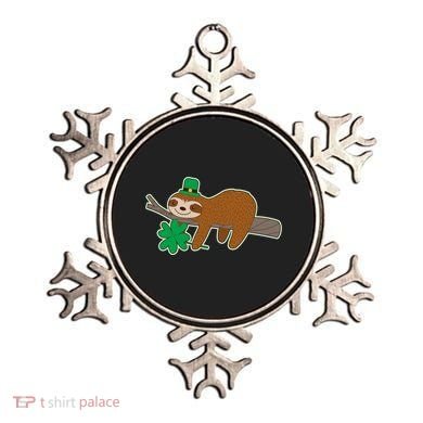 Cute Funny St Patrick's Day Sloth Ornament