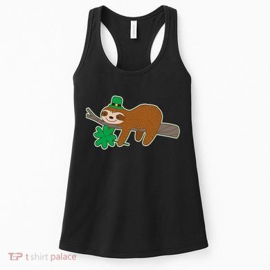 Cute Funny St Patrick's Day Sloth Women's Tank Top