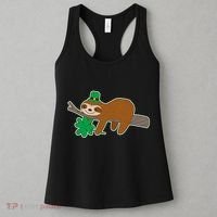 Cute Funny St Patrick's Day Sloth Women's Tank Top thumb 3
