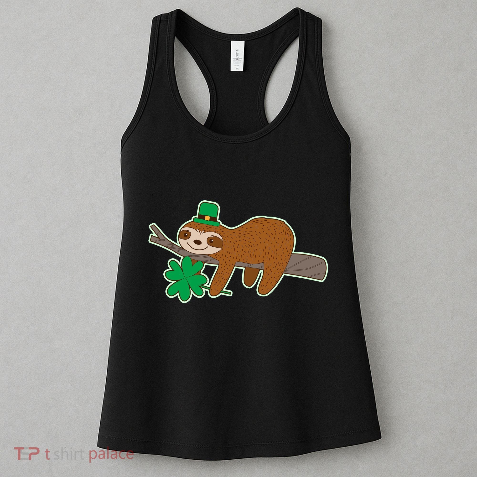 Cute Funny St Patrick's Day Sloth Women's Tank Top