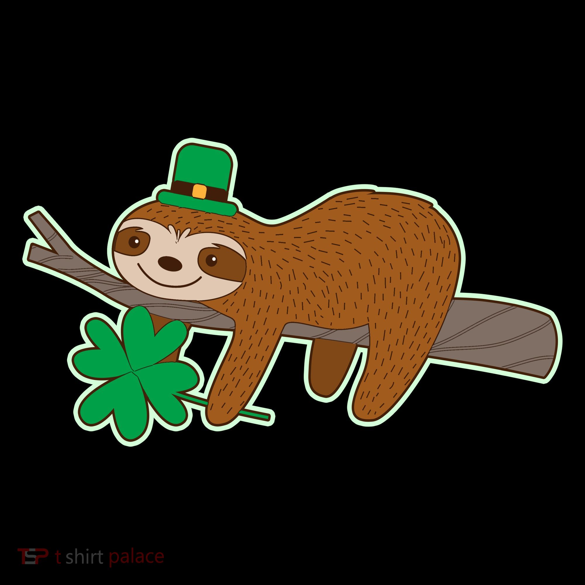 Cute Funny St Patrick's Day Sloth Toddler Hoodie