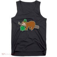 Cute Funny St Patrick's Day Sloth Tank Top thumb 0