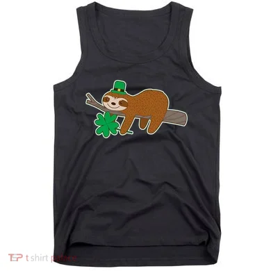 Cute Funny St Patrick's Day Sloth Tank Top