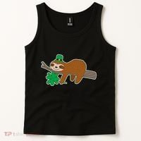 Cute Funny St Patrick's Day Sloth Tank Top thumb 2