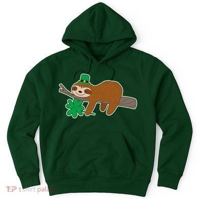Cute Funny St Patrick's Day Sloth Hoodie