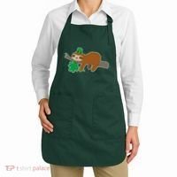 Cute Funny St Patrick's Day Sloth Apron thumb 2