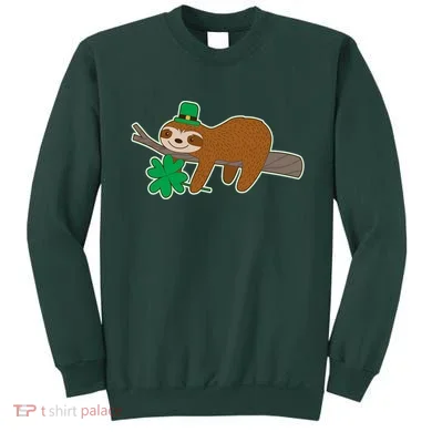 Cute Funny St Patrick's Day Sloth Sweatshirt