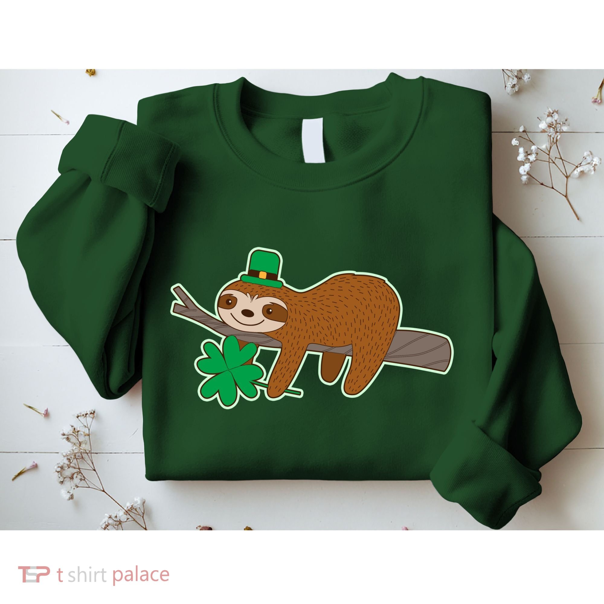 Cute Funny St Patrick's Day Sloth Sweatshirt