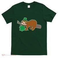 Cute Funny St Patrick's Day Sloth T-Shirt thumb 0