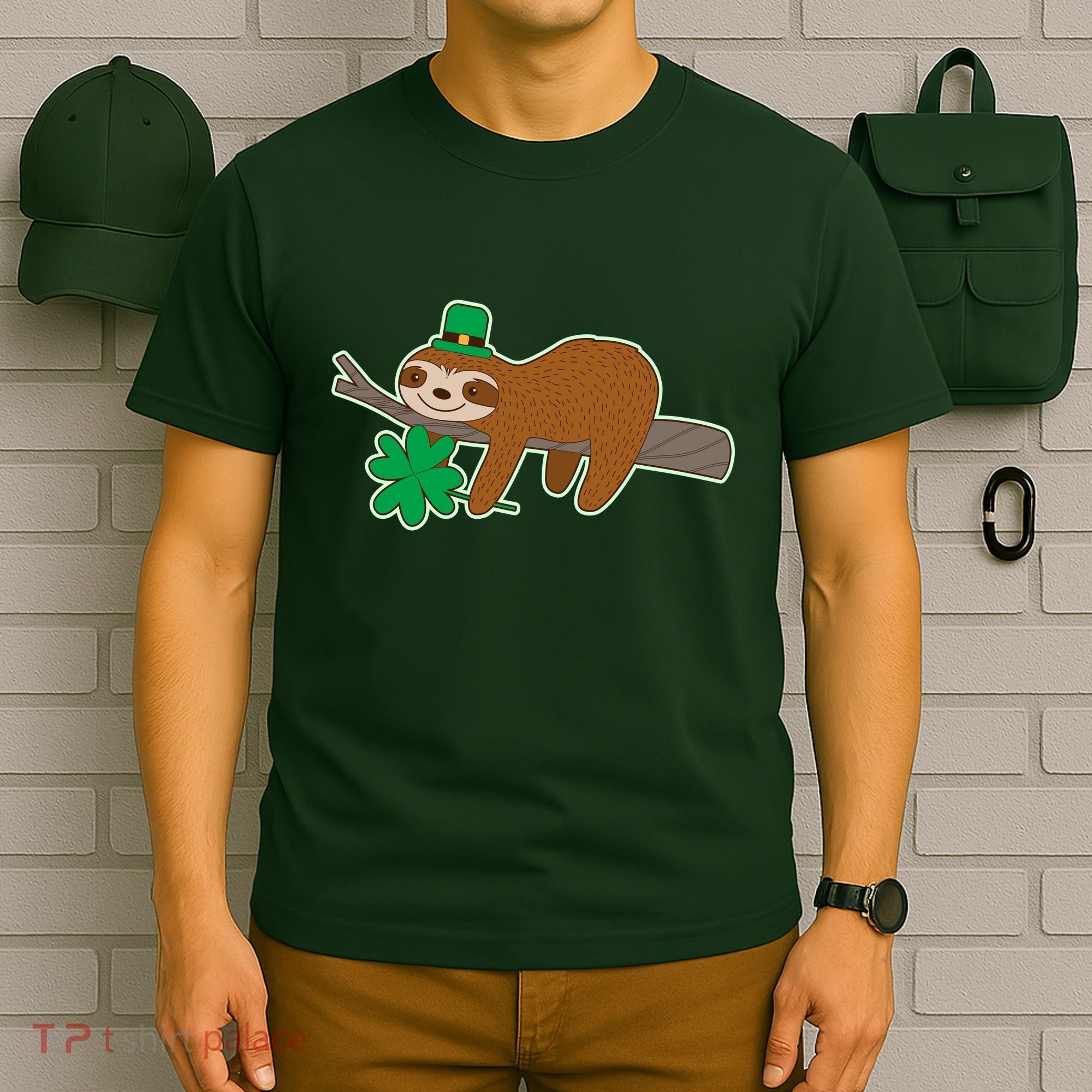 Cute Funny St Patrick's Day Sloth T-Shirt