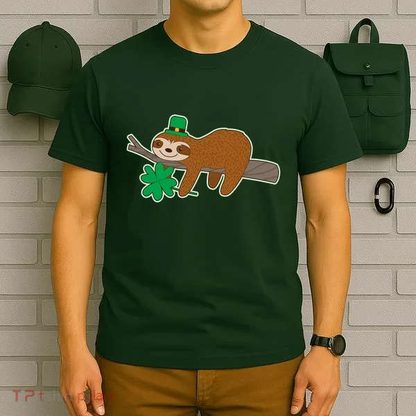 Cute Funny St Patrick's Day Sloth T-Shirt