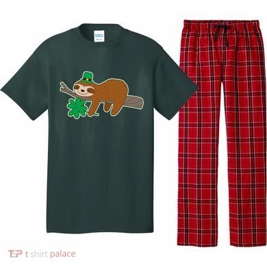 Cute Funny St Patrick's Day Sloth Pajama Set