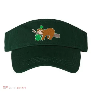 Cute Funny St Patrick's Day Sloth Visor