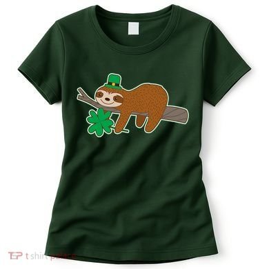 Cute Funny St Patrick's Day Sloth Women's T-Shirt