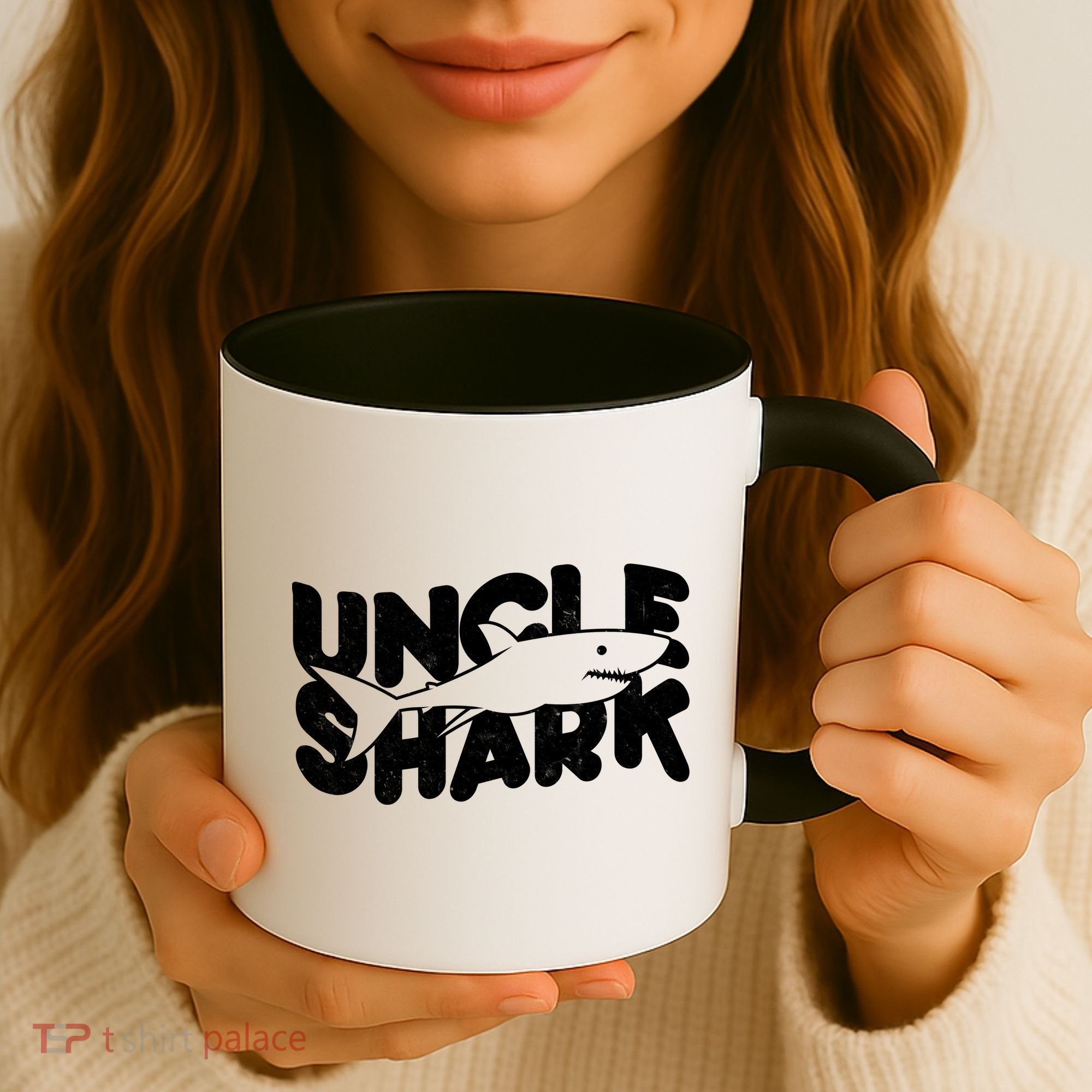Cute Funny Uncle Shark Coffee Mug