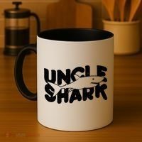 Cute Funny Uncle Shark Coffee Mug thumb 4