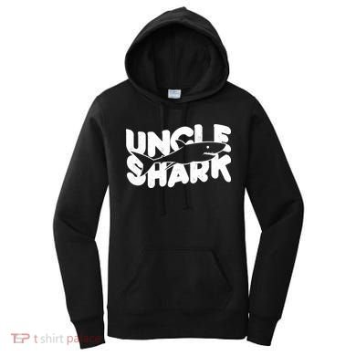 Cute Funny Uncle Shark Women's Hoodie