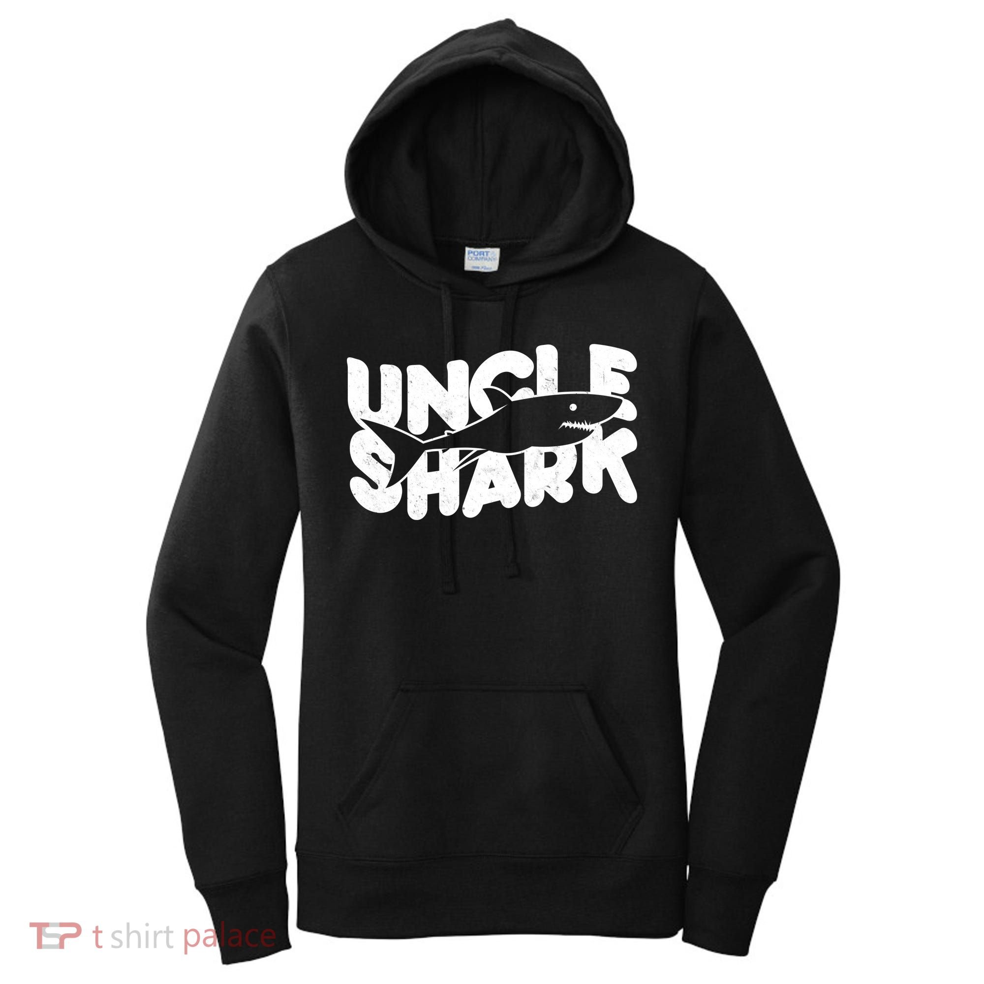 Cute Funny Uncle Shark Women's Hoodie