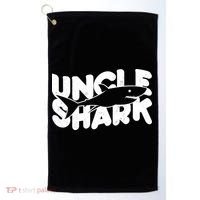 Cute Funny Uncle Shark Golf Towel thumb 0