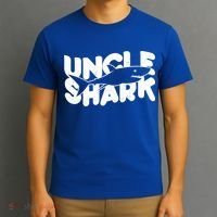 Cute Funny Uncle Shark T-Shirt thumb 3