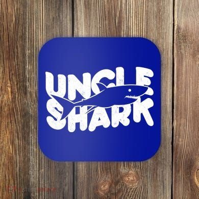 Cute Funny Uncle Shark Coaster