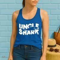 Cute Funny Uncle Shark Women's Tank Top thumb 2